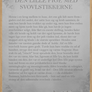 DEN LILLE PIGE MED SVOVLSTIKKERNE - THE STORY A3 (29,7 x 42cm) - BØRN > BØRNEPLAKATER - Living Nature