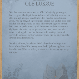 OLE LUKØJE - THE STORY A3 (29,7 x 42cm) - BØRN > BØRNEPLAKATER - Living Nature