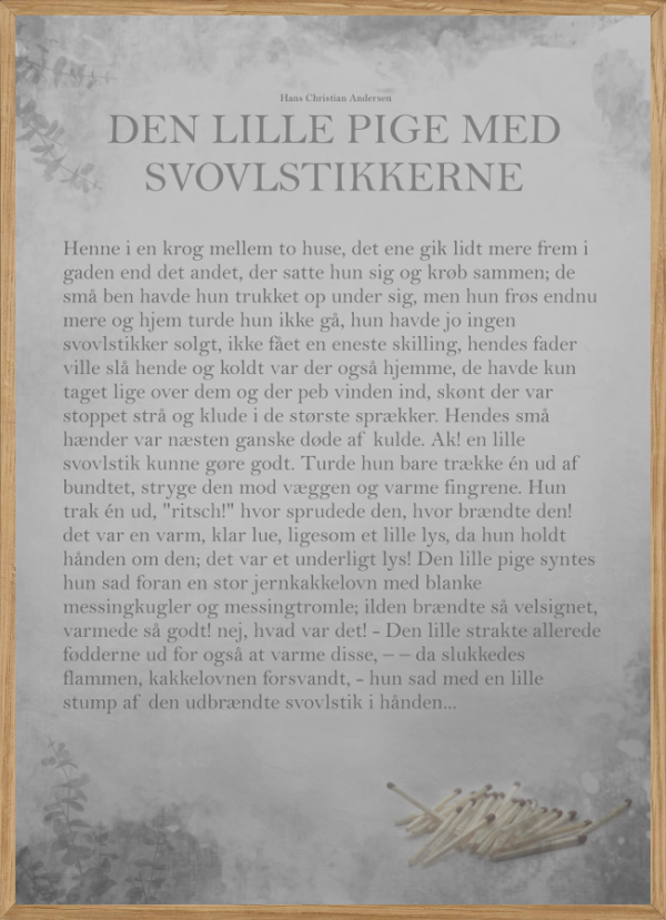 DEN LILLE PIGE MED SVOVLSTIKKERNE - THE STORY A3 (29,7 x 42cm) - BØRN > BØRNEPLAKATER - Living Nature