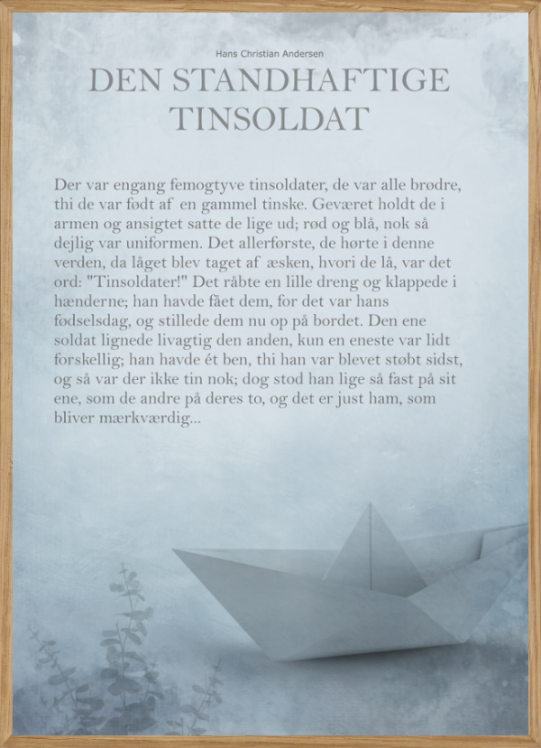 DEN STANDHAFTIGE TINSOLDAT - THE STORY A3 (29,7 x 42cm) - BØRN > BØRNEPLAKATER - Living Nature