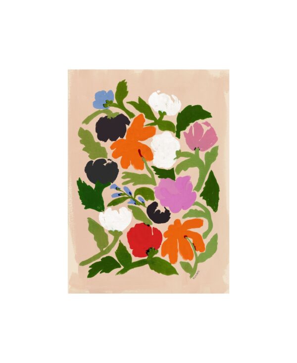 Affordable Art Prints x Megan Galante Vibrant Floral Abstract Flower
