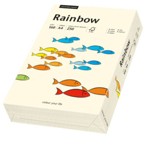 Rainbow kulørt kopiappir 160g. A3 creme 03