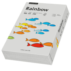Rainbow kulørt kopiappir 160g. A3 grå 96