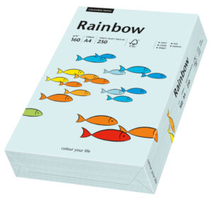 Rainbow kulørt kopiappir 160g. A3 lys blå 82