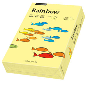 Rainbow kulørt kopiappir 160g. A3 lys gul 12