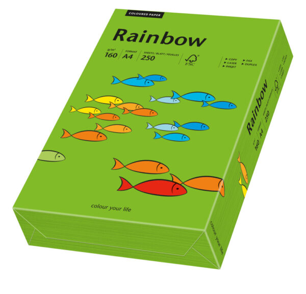 Rainbow kulørt kopiappir 160g. A3 mørk grøn 78