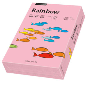 Rainbow kulørt kopiappir 160g. A3 pink 55