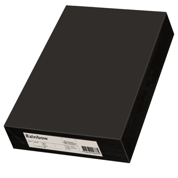 Rainbow kulørt kopiappir 160g. A3 sort 99