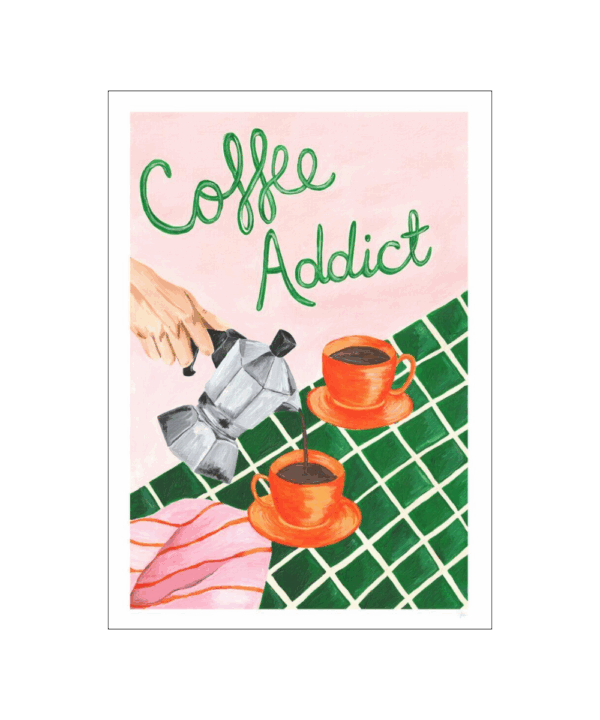 Violets Print House Coffee Addict - A3