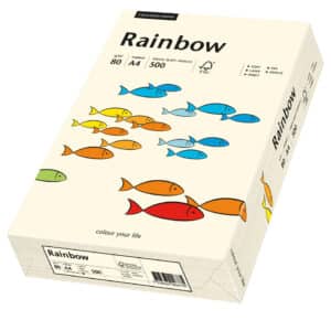 Rainbow kulørt kopiappir 80g. A3 creme 03