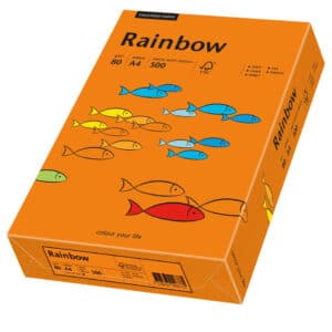 Rainbow kulørt kopiappir 80g. A3 mørk orange 26