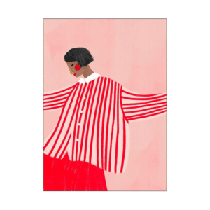 Bea Muller The Woman With the Red Stripes plakat
